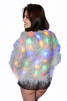 Veste en fausse fourrure à LED