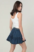 Denim Ruffle Skorts/Shorts