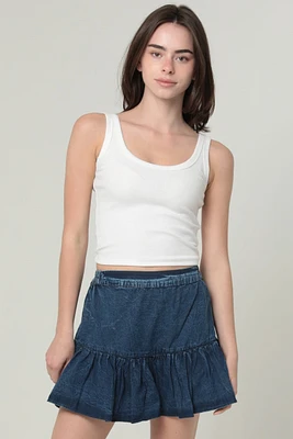 Denim Ruffle Skorts/Shorts