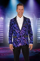 Purple Leaf Sequin Blazer