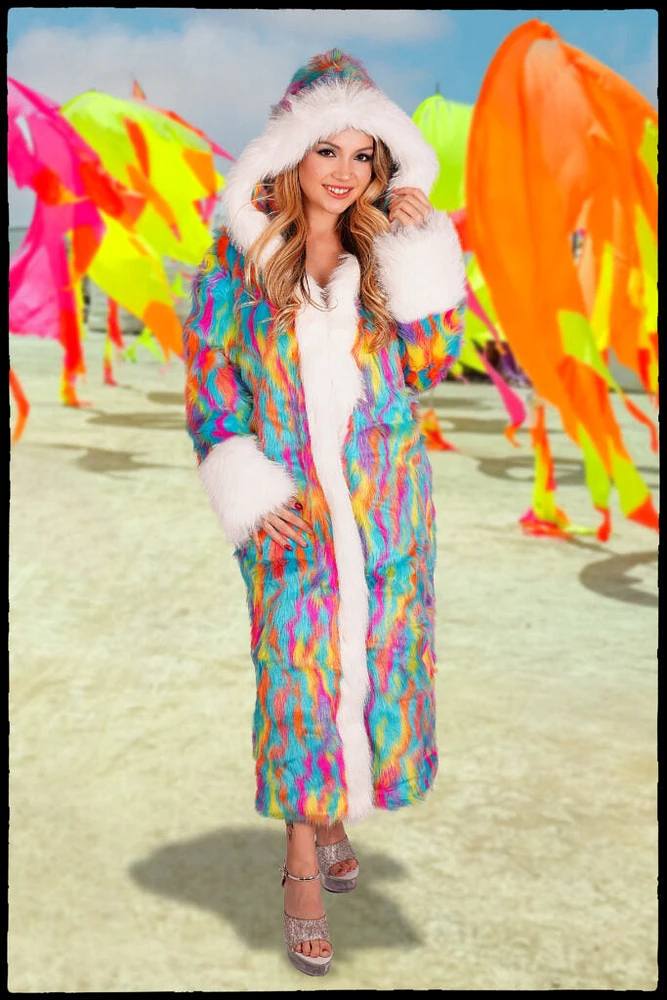 Splatter Tye Dye Long Coat