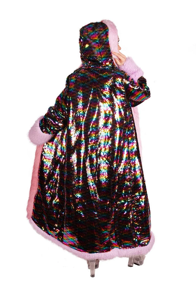 Sequin Rainbow Long Coat