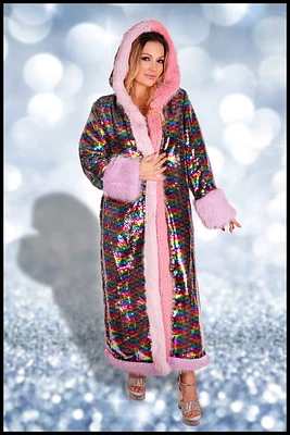 Sequin Rainbow Long Coat