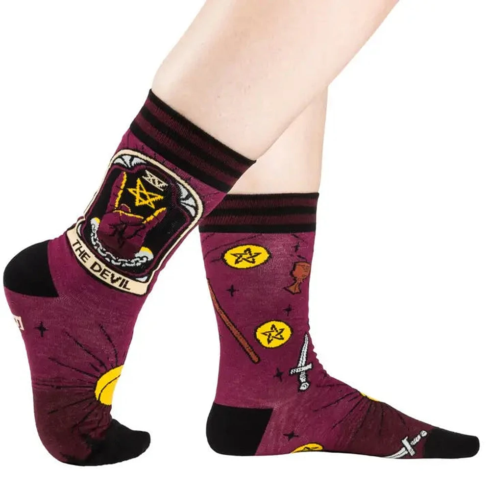 The Devil Tarot Nouveau Crew Socks