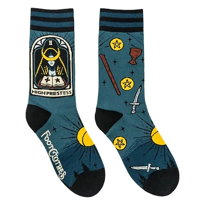 The High Priestess Tarot Nouveau Crew Socks