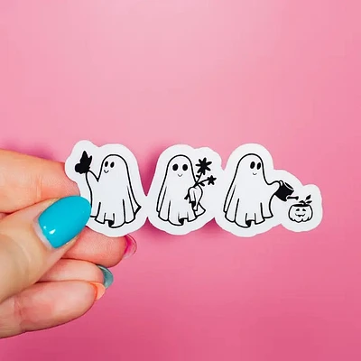 3 Fall Ghosts Sticker