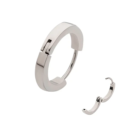 3mm Plain Huggie Titanium