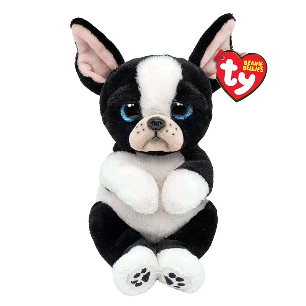 Tink- Dog Peluche ventre noir et blanc 8 pouces