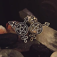 Trans Symbol Pentacle Pin