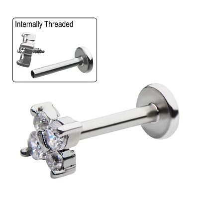 Flower 4 Prong Jewels Labret