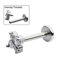 Flower 4 Prong Jewels Labret