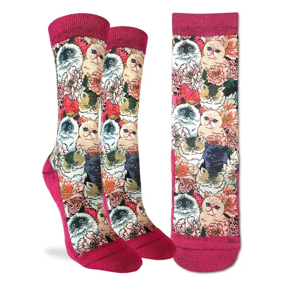 Floral Cats Socks