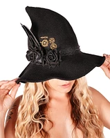 Gorro de punto de bruja steampunk