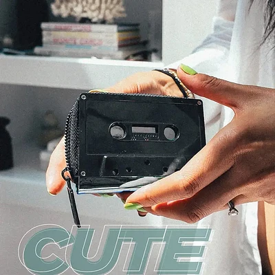 Retro 80'S Cassette Tape Black Wallet