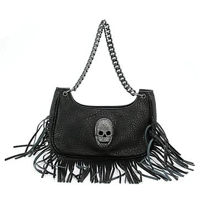 Skull Face Fringe Bag