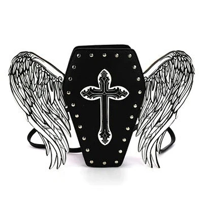 Coffin Bag W Angel Wings