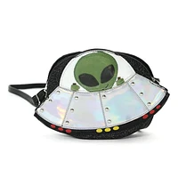 Alien On A Spaceship Crossbody Bag