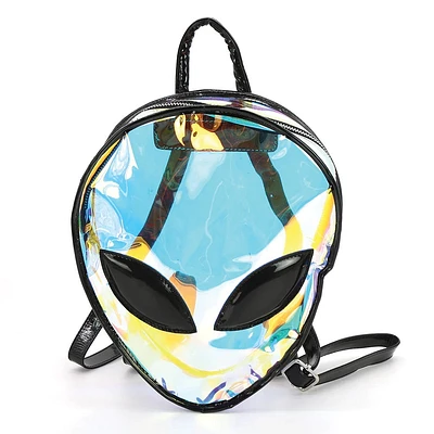 Iridescent Alein Head Backpack