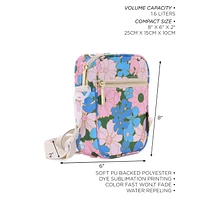 Mini Brick Floral Pink And Blue Bag