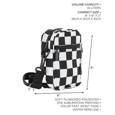 Mini Brick Checker Bag Black And White