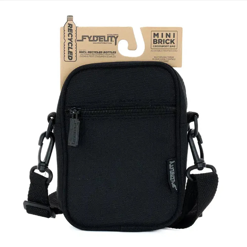 Mini Brick Floral Black Bag
