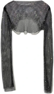Rhinestone Mesh Crop Top