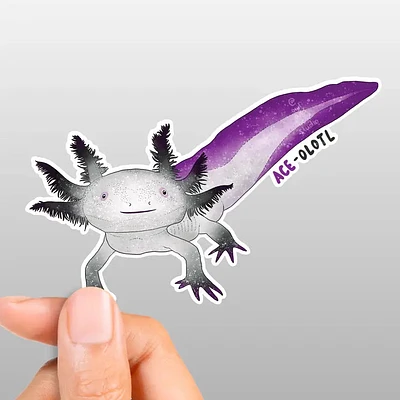 Pegatina Ace-Olotl Orgullo Asexual