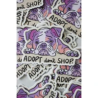 Adopt Don't Shop Dog Sticker