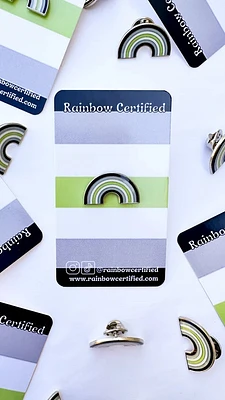 Agender Rainbow Pin