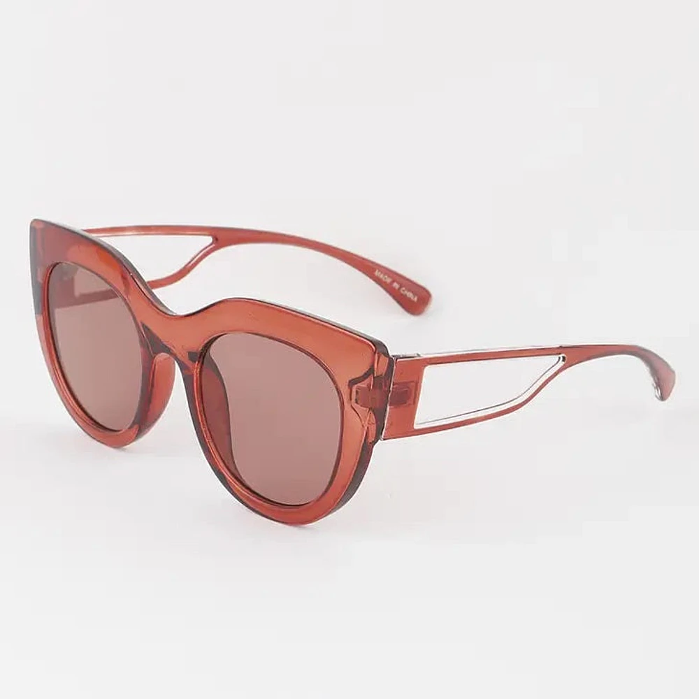 Tinted Round Cateye Sunglasses