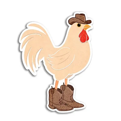 Cowboy Chicken Sticker