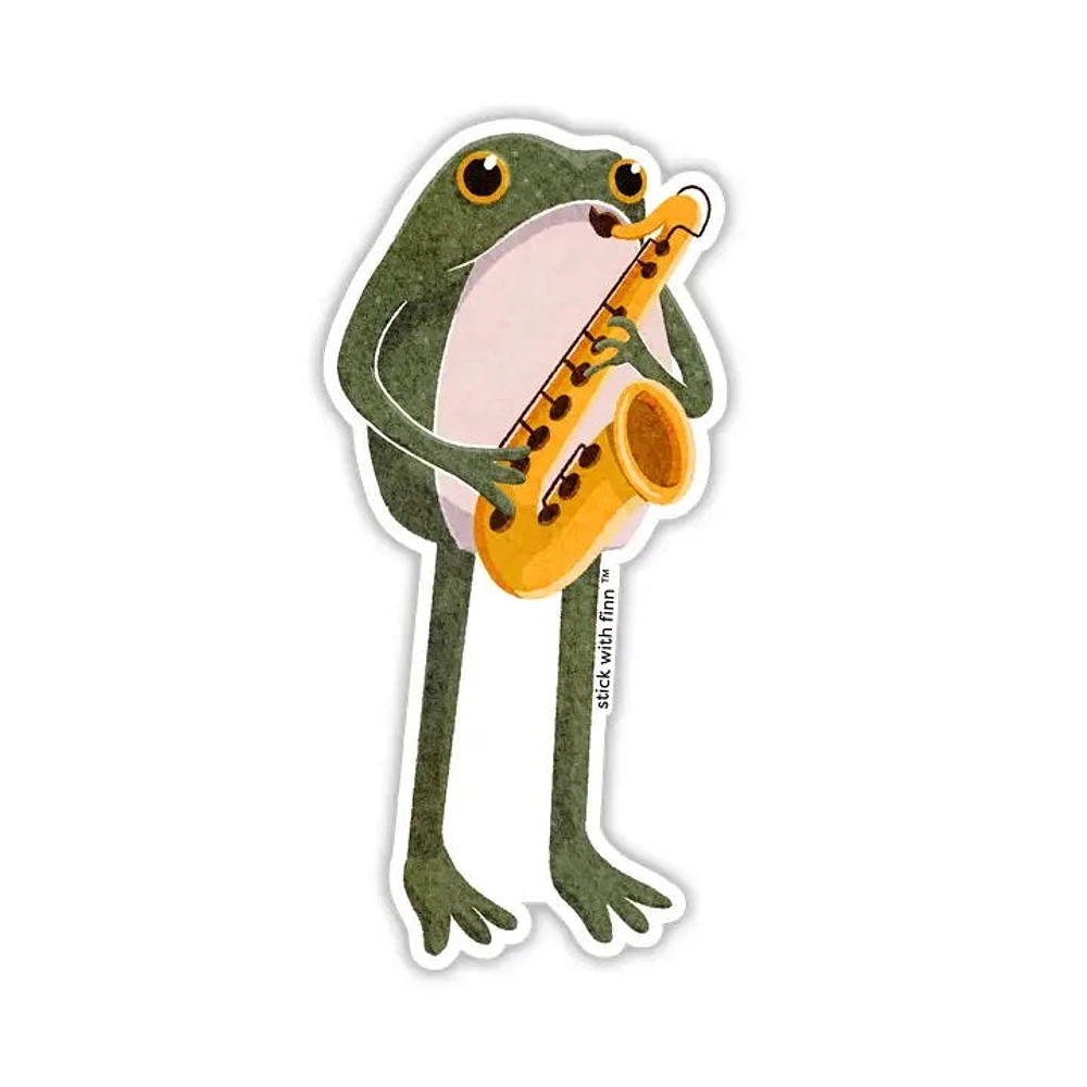 Saxophone Frogson Sticker