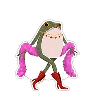 Demure Frogson Sticker