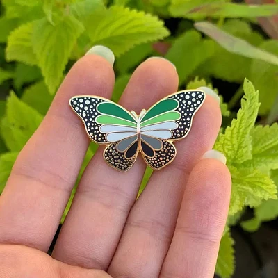 Aromantic Butterfly Pin