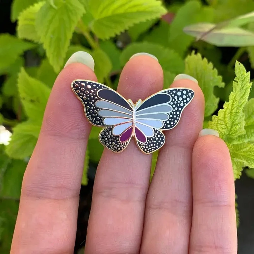 Asexual Butterfly Pride Pin