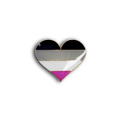 Forma de corazón del orgullo asexual Chapa