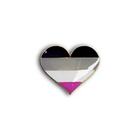 Asexual Pride Heart Shape Pin