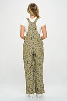 Bird Floral Print Jumpsuit