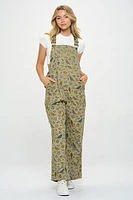 Bird Floral Print Jumpsuit