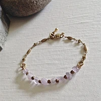 Indira Amethyst Ornate Brass Chain