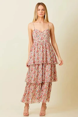 Sleevless Tiered Maxi Dress