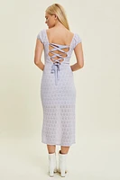 Stretch Tie Back Midi Dress