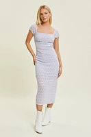 Stretch Tie Back Midi Dress