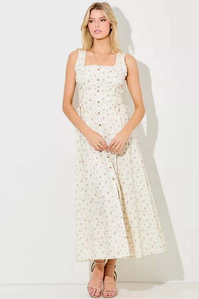 Floral Maxi Button Down Dress