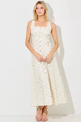 Floral Maxi Button Down Dress