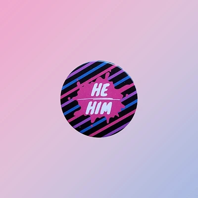Bisexual He Him Pin