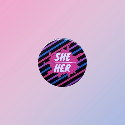 Bisexual She Her Pin