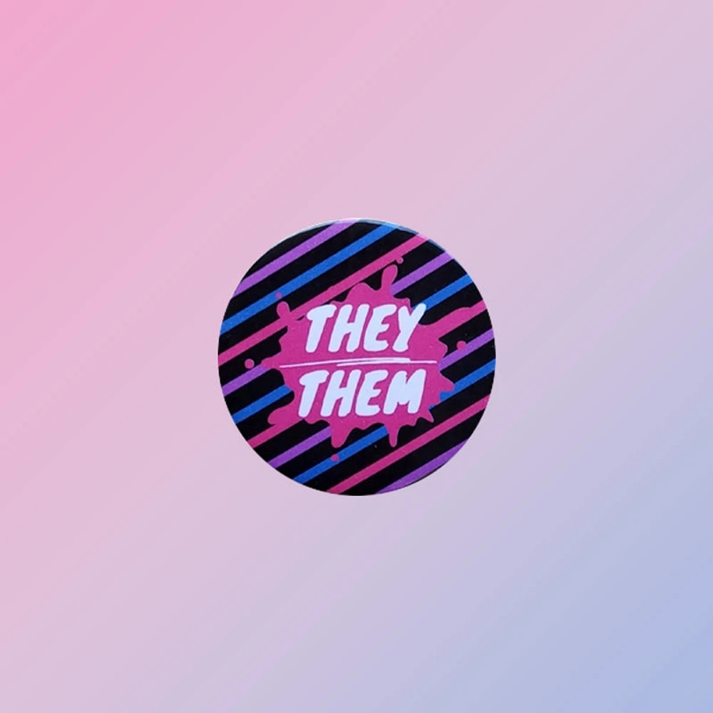 Bisexual They Them pin