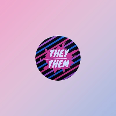 Bisexual They Them pin
