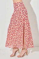 Cherry Print Maxi Skirt